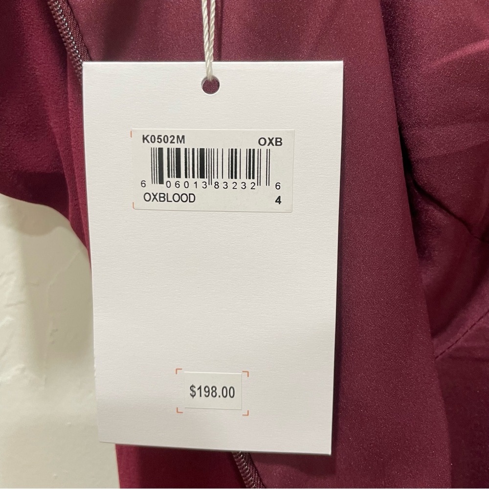 NWT Gal Meets Glam Women's 4 Maroon Delaney Crossover Wrap Jumpsuit Pantsuit - Picture 13 of 16